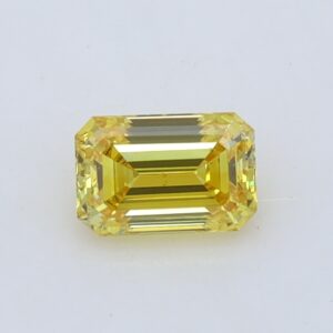 0.50 Carat Fancy Intense Yellow Emerald-Cut Lab-Grown Diamond (SI1 Clarity)