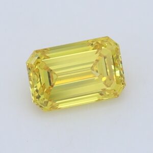 0.73 Carat Fancy Intense Yellow Emerald-Cut Lab-Grown Diamond (SI1 Clarity)